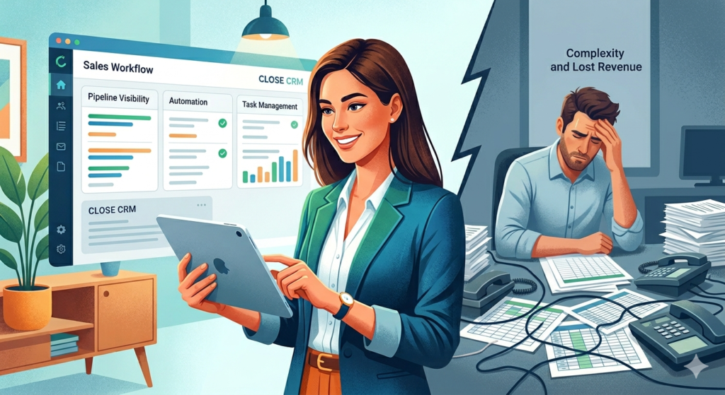 Modern sales automation CRM vs. manual sales chaos for small businesses
